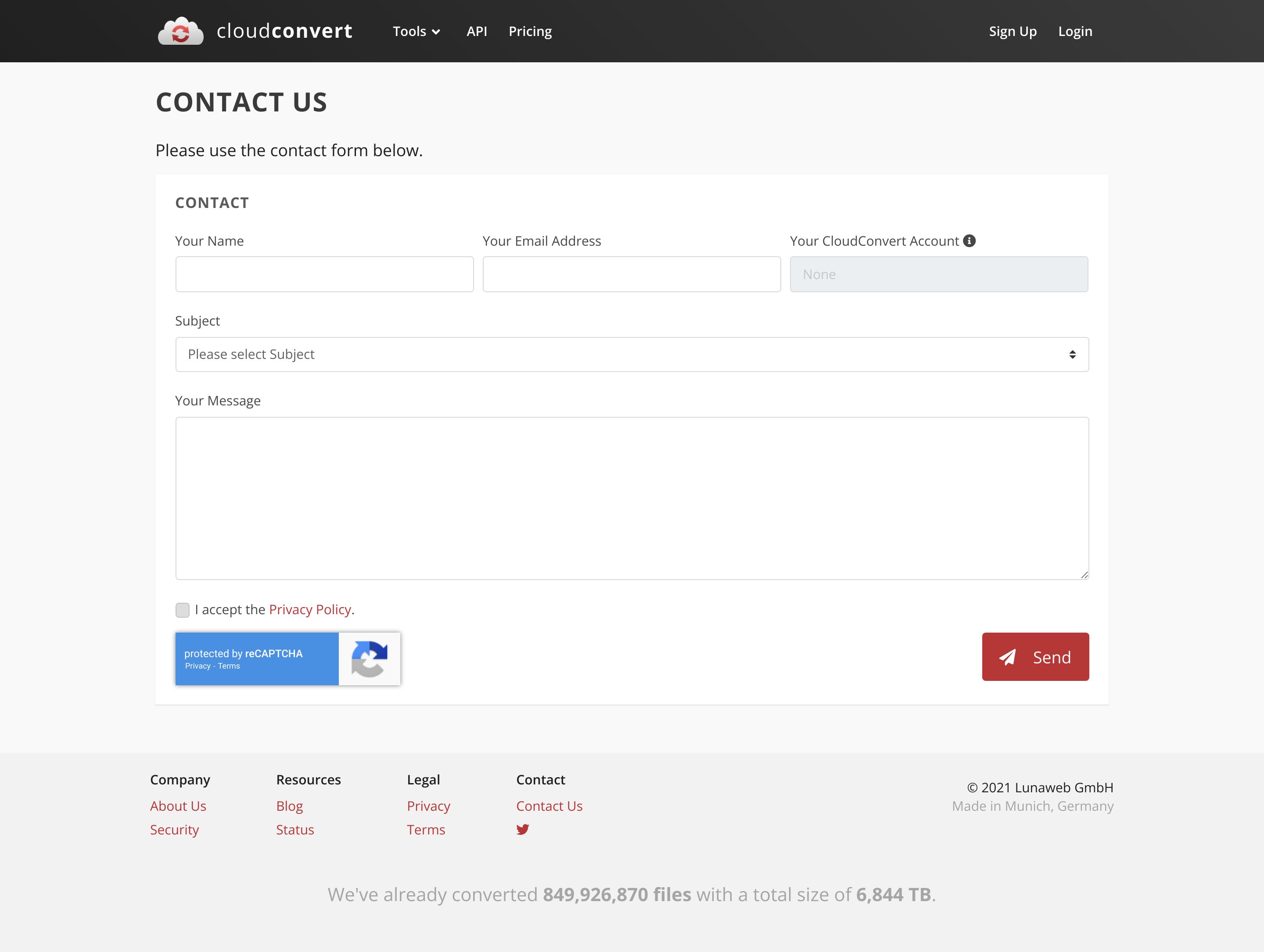 website screenshot