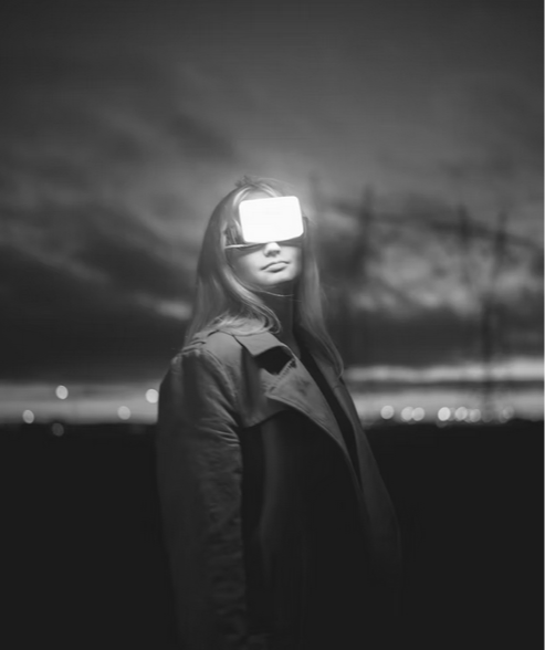 black and white image