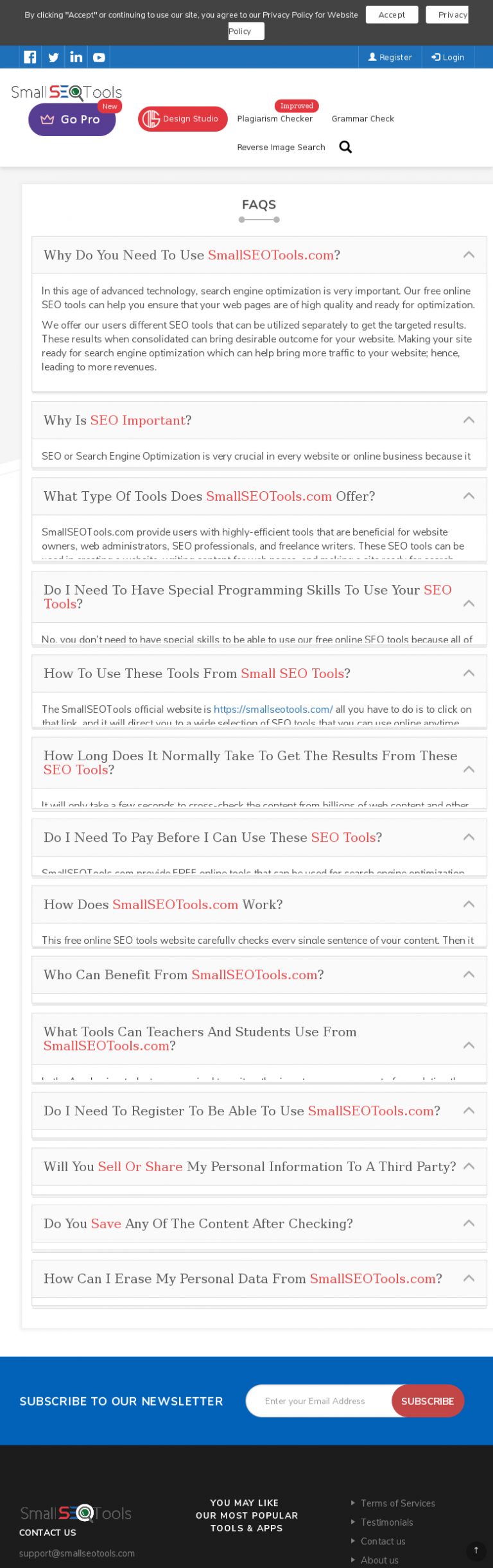 website screenshot