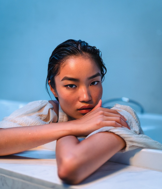 retouched photo of a face