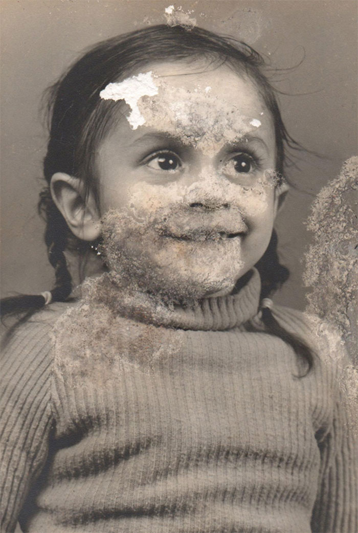 damaged old photo