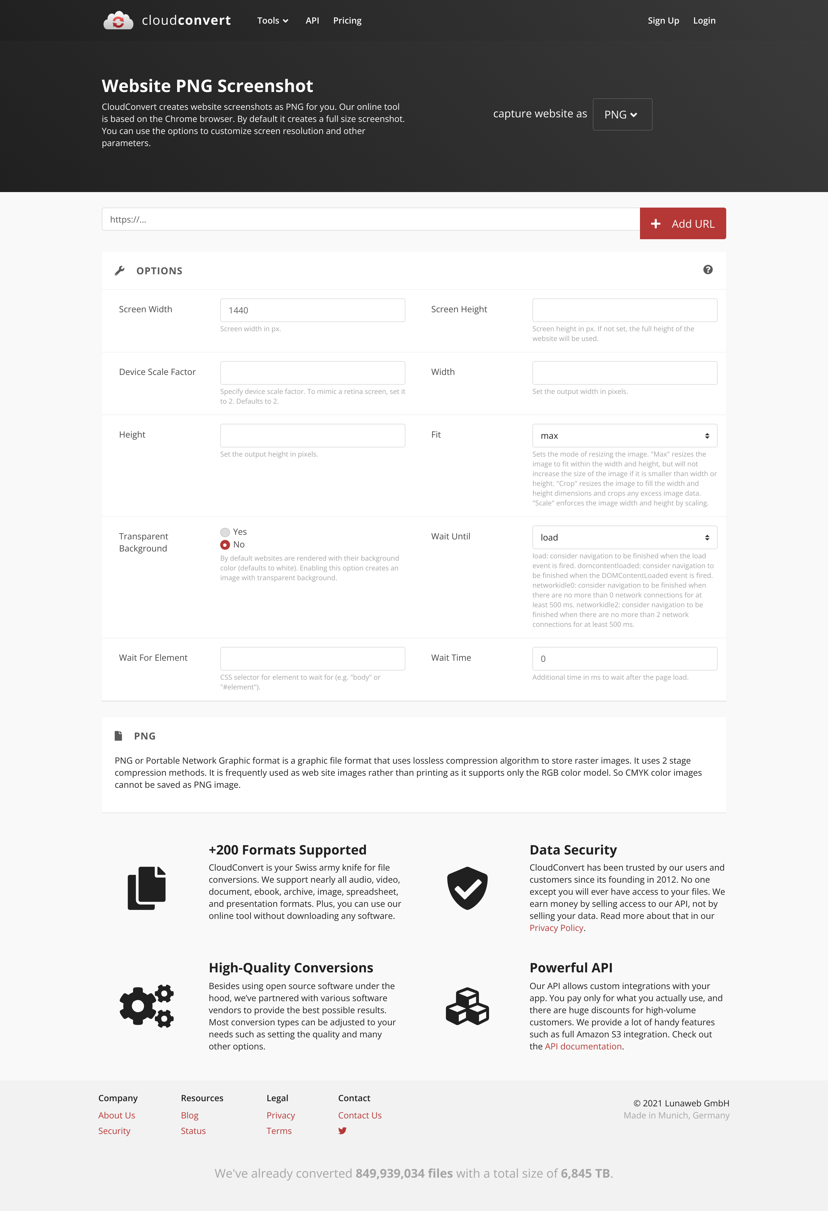 website screenshot