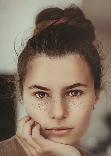 retouched photo of a face