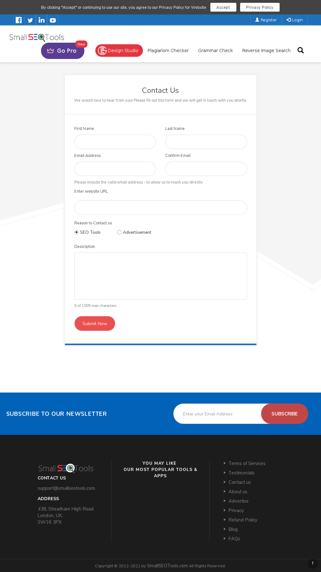 website screenshot