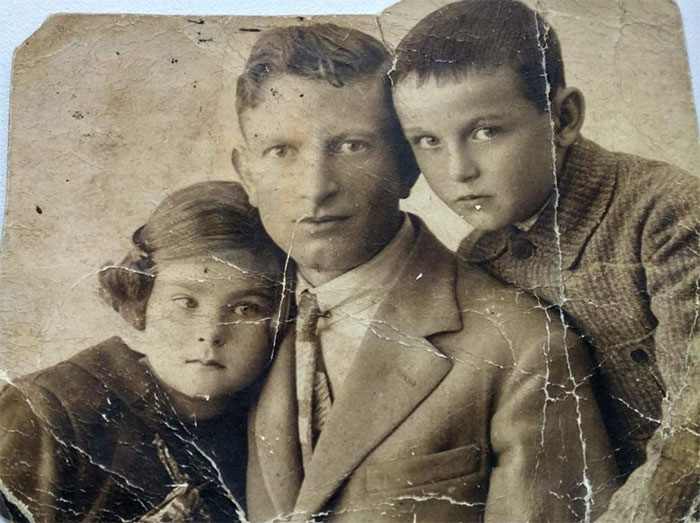 damaged old photo