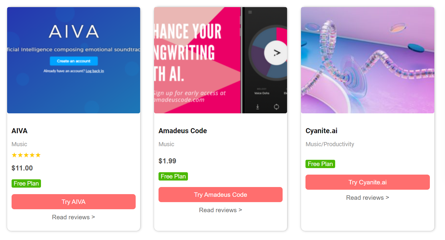 list of ai tools